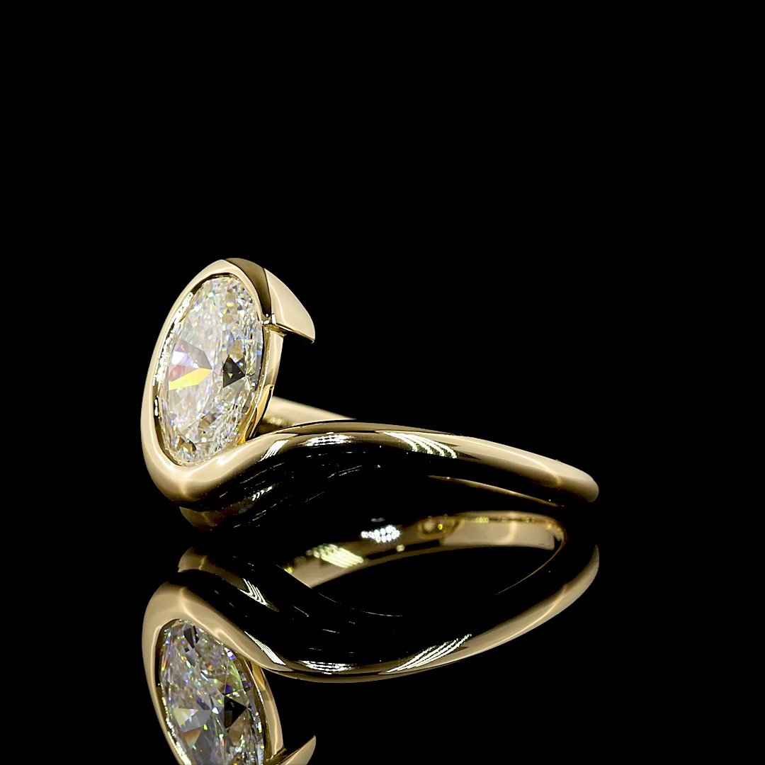 14kt Yellow Gold Lab Diamond Ring