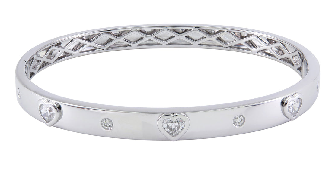 18kt White Gold Diamond Bangle