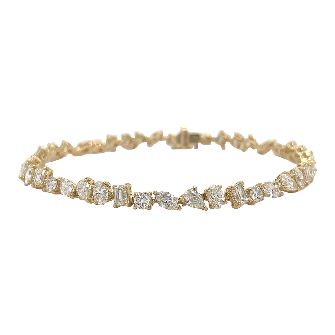 18kt Yellow Gold Diamond Tennis Bracelet
