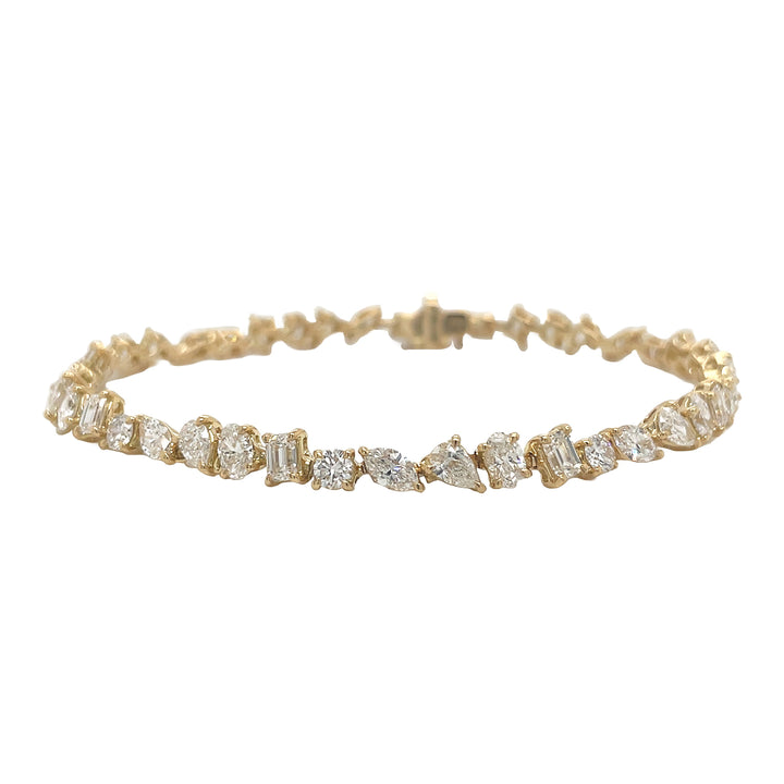18kt Yellow Gold Diamond Tennis Bracelet