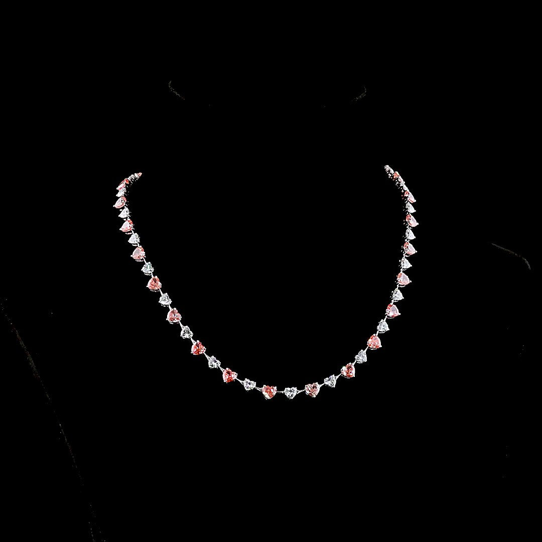14kt White Gold Lab Diamond Tennis Necklace
