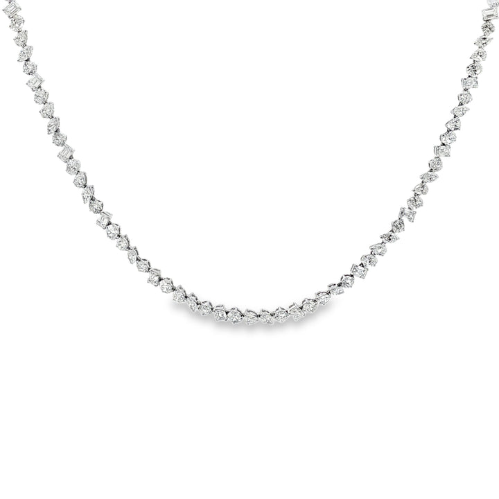 14kt White Gold Lab Diamond Tennis Necklace