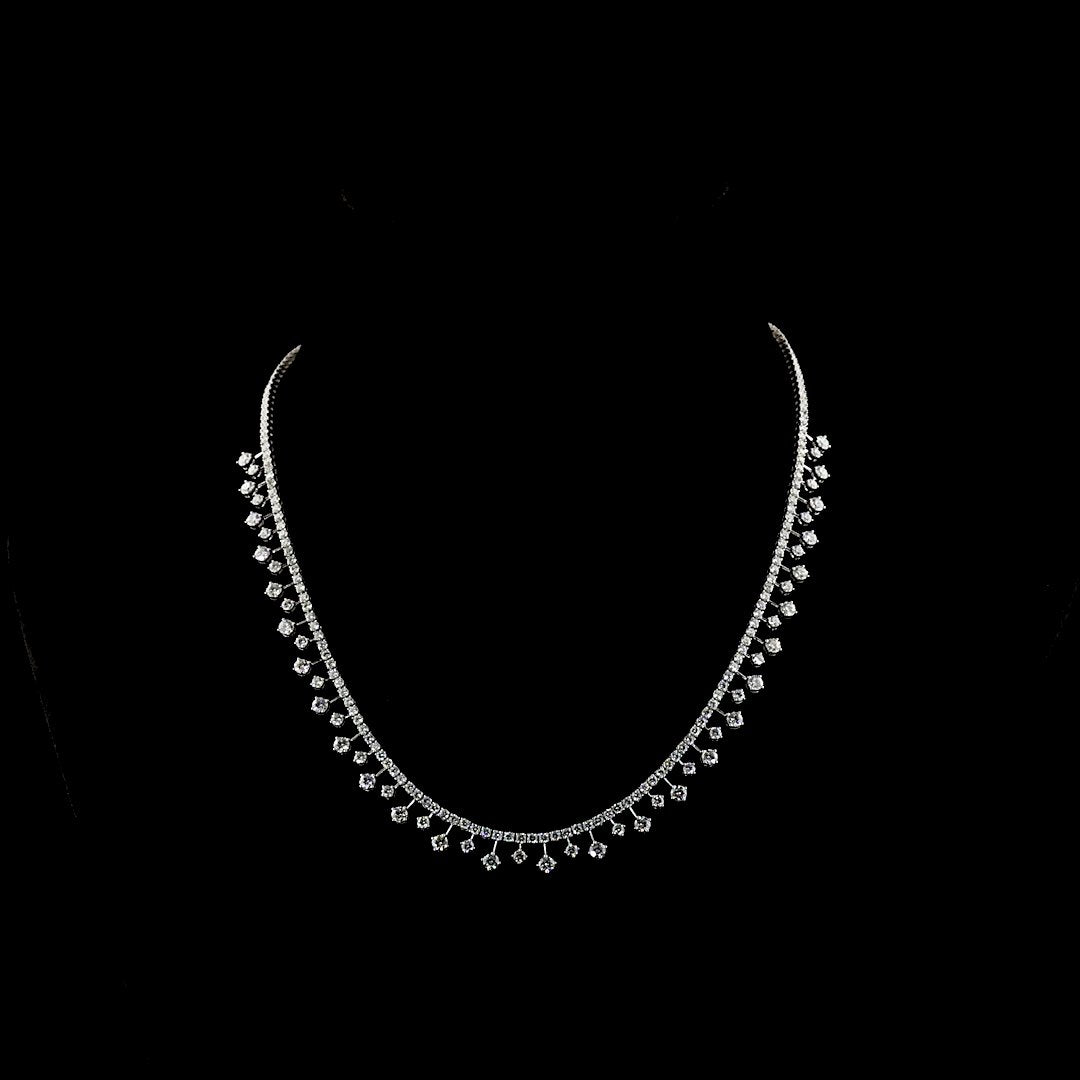 14kt White Gold Lab Diamond Tennis Necklace