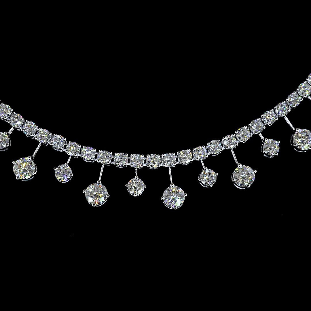 14kt White Gold Lab Diamond Tennis Necklace