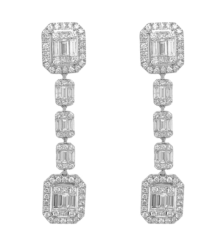18kt white gold diamond earr