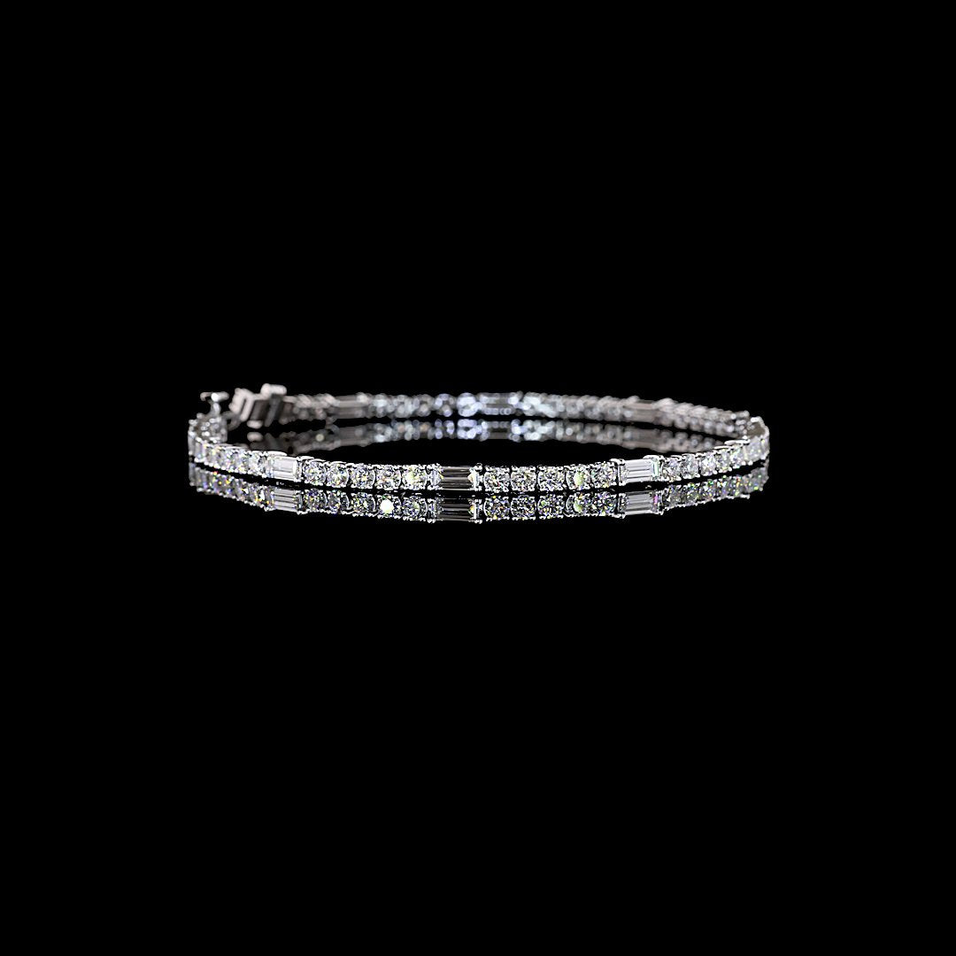 14kt White Gold Lab Diamond Tennis Bracelet