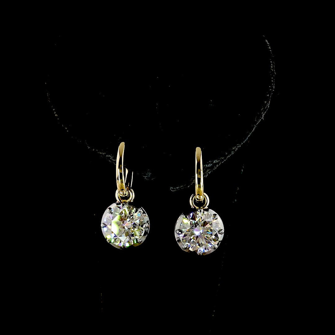 14kt Yellow Gold Lab Diamond Earrings