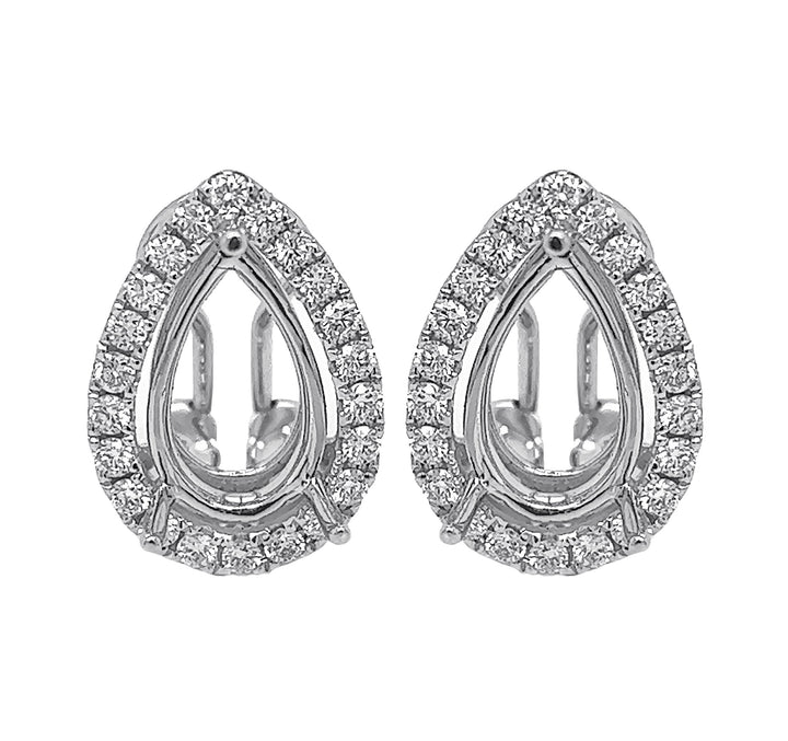 18kt White Gold Diamond Earrings