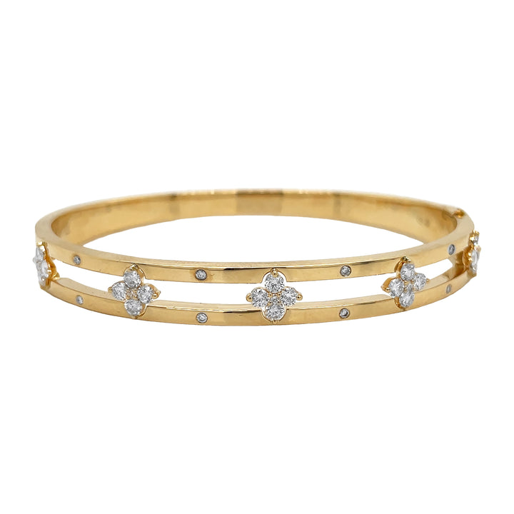 18kt Yellow Gold Diamond Bangle