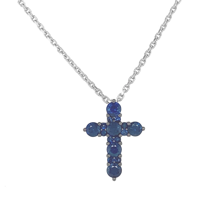18kt White Gold Sapphire Pendant