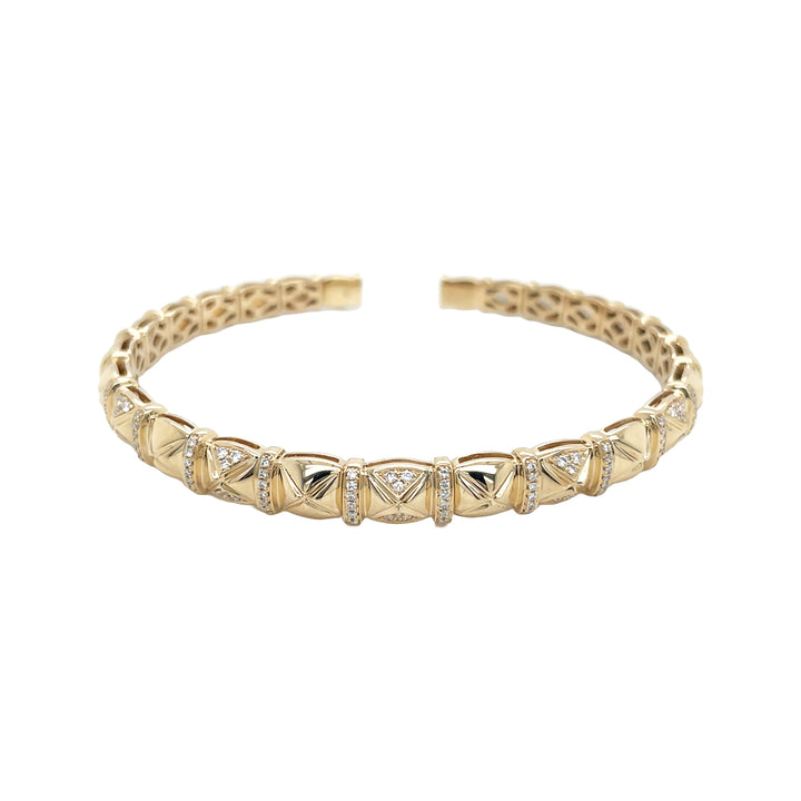 18kt Yellow Gold Diamond Bangle