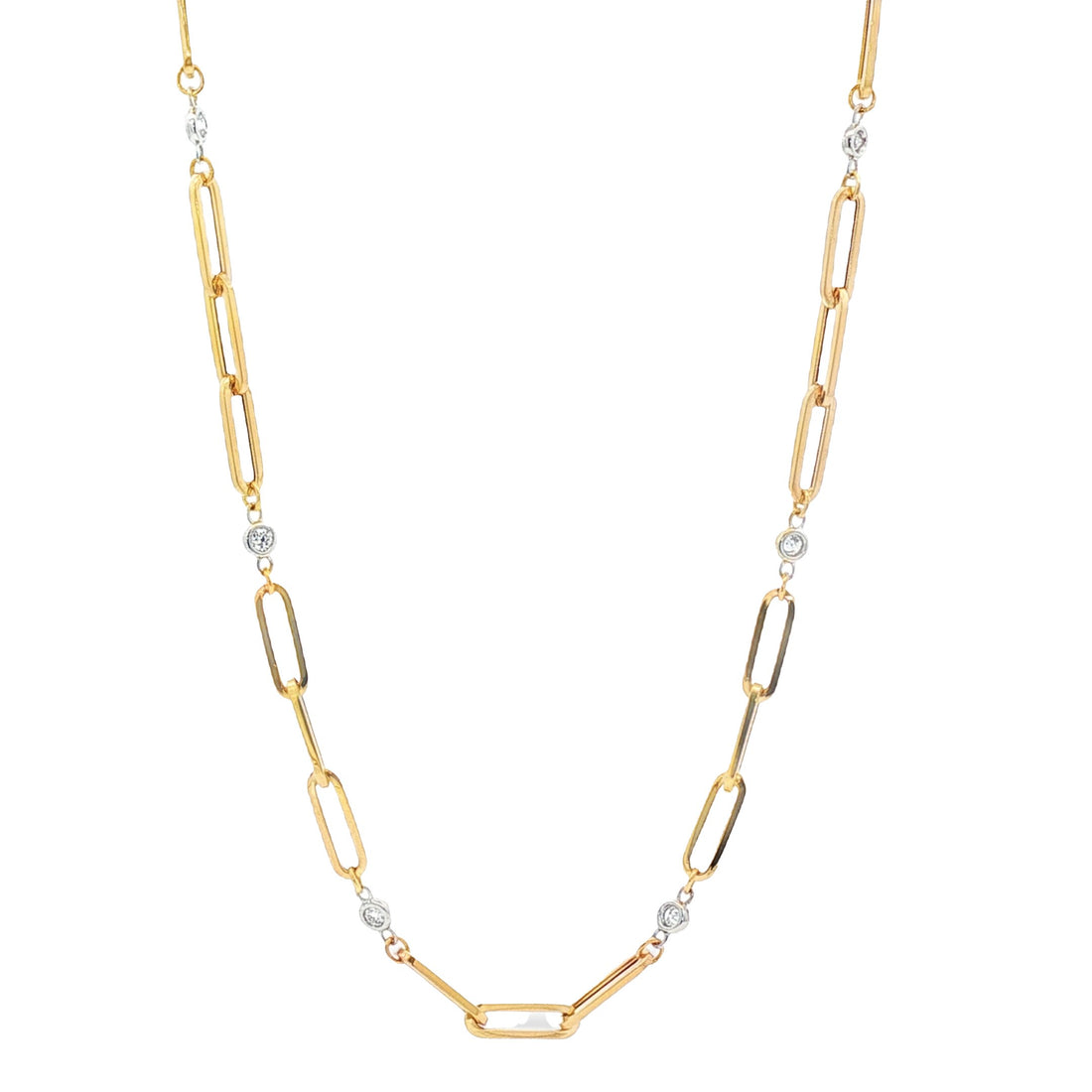18kt Yellow And White Gold Diamond Necklace