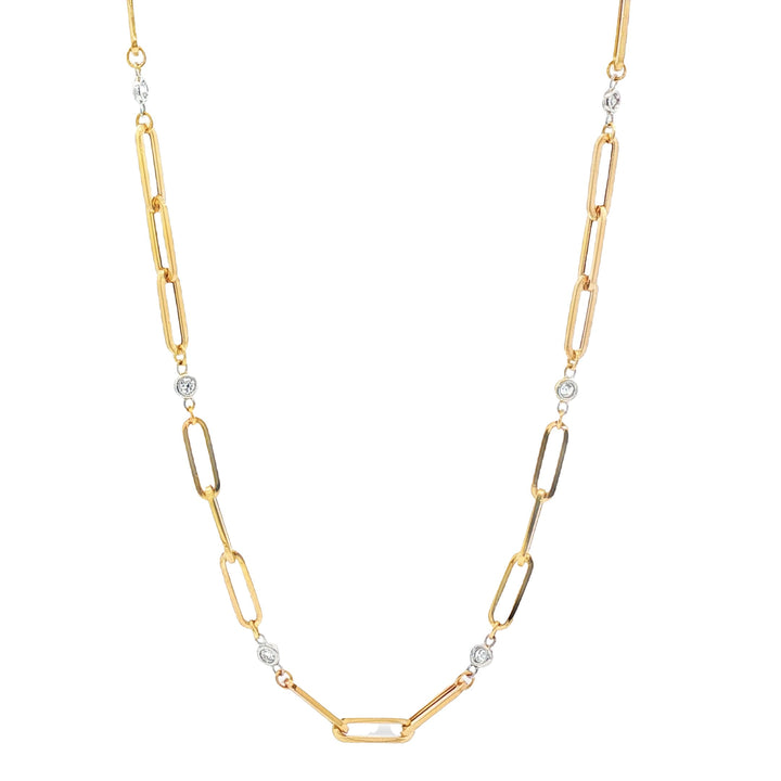 18kt Yellow And White Gold Diamond Necklace