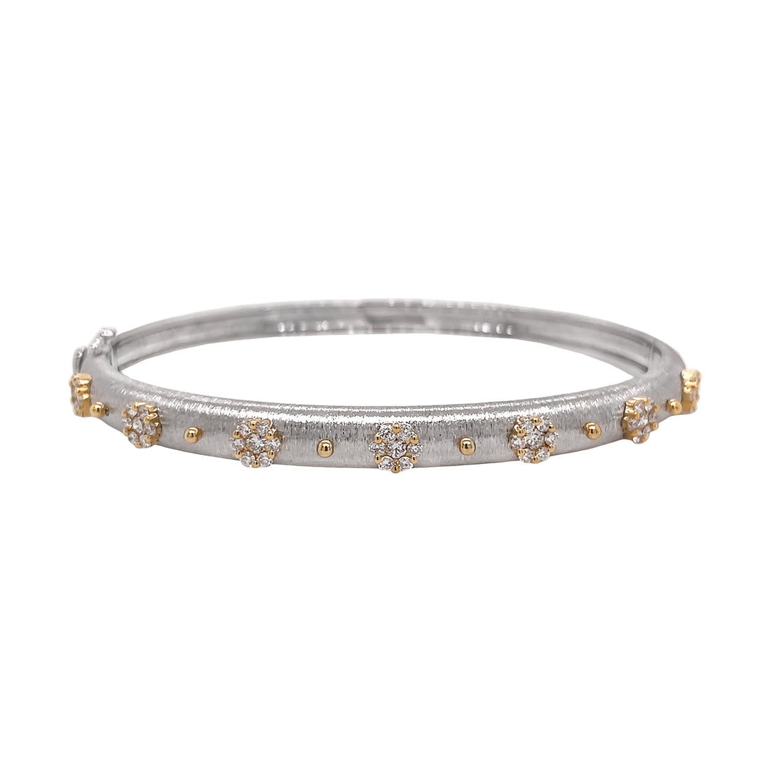 18kt White And Yellow Gold Diamond Bangle