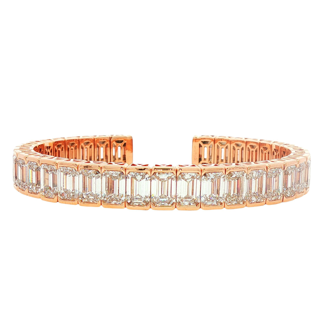 14kt Rose Gold Lab Diamond Bangle