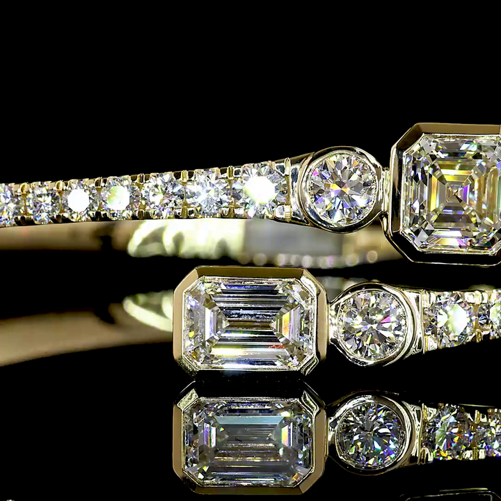 14kt Yellow Gold Lab Diamond Bangle