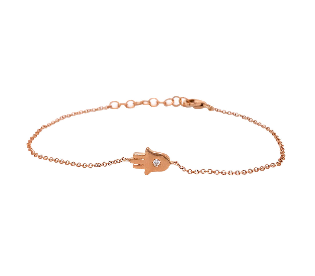 14kt Rose Gold Diamond Bracelet