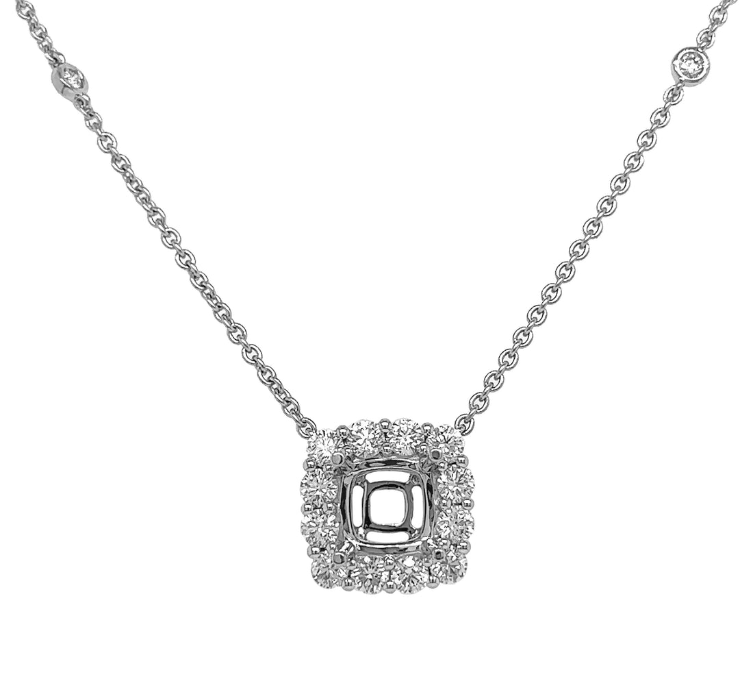 18kt White Gold Diamond Pendant Mounting