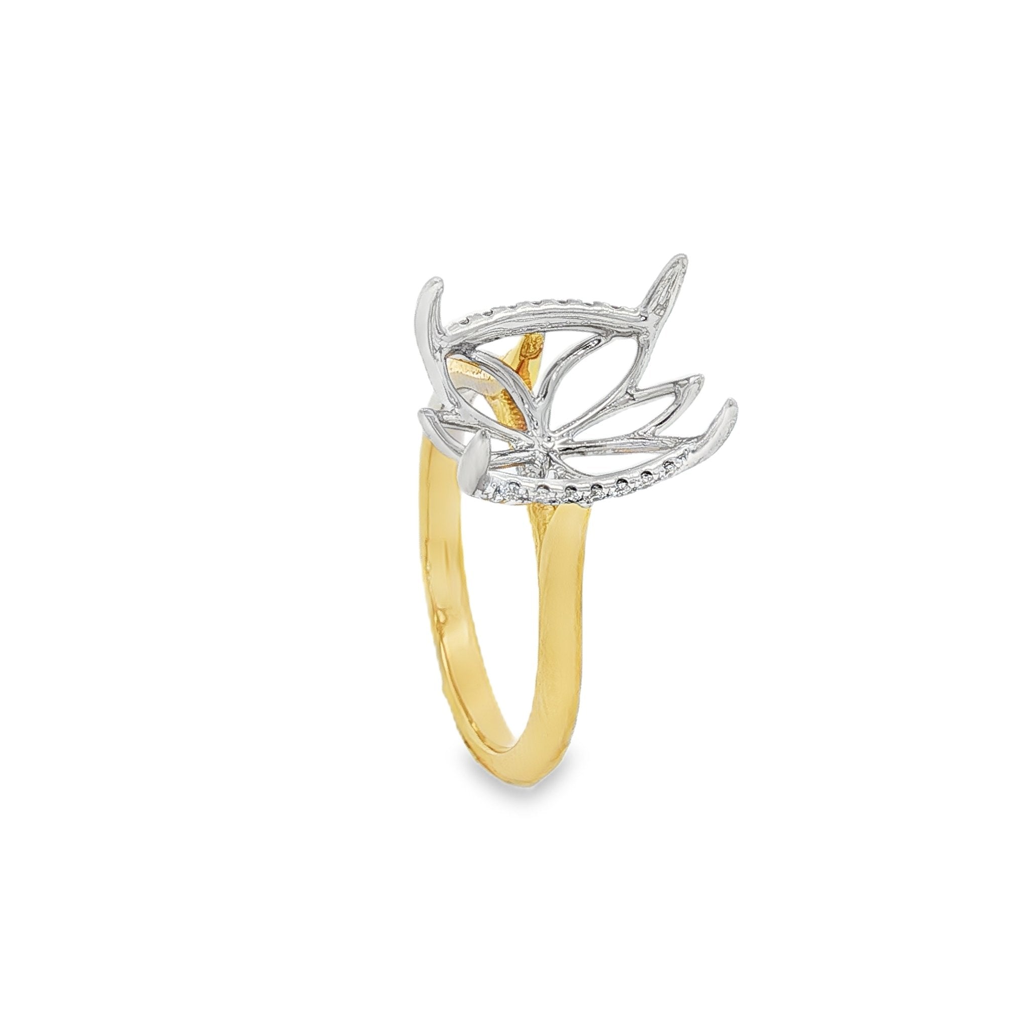 14kt Yellow And White Gold Lab Semi-Mount