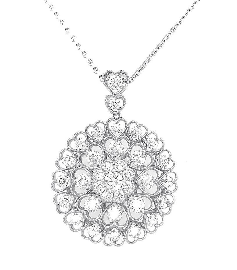 18kt White Gold Diamond Pendant
