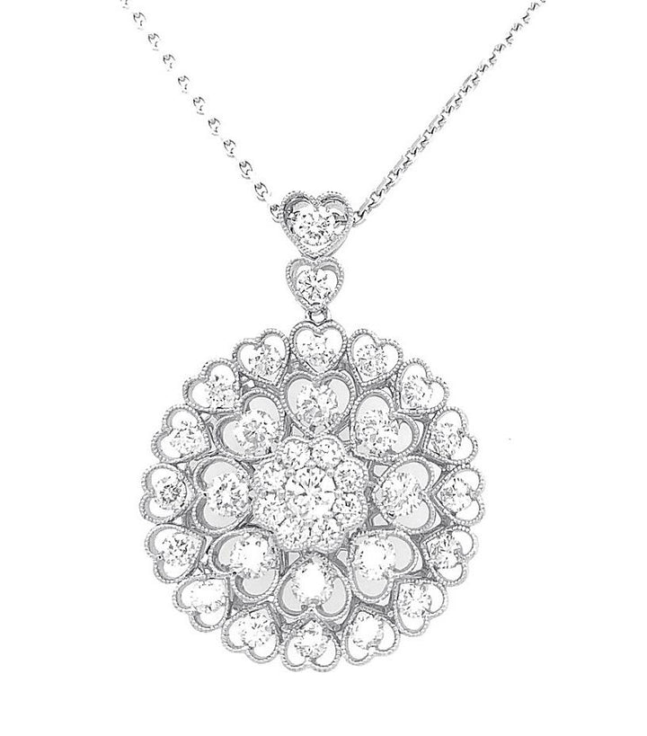 18kt White Gold Diamond Pendant