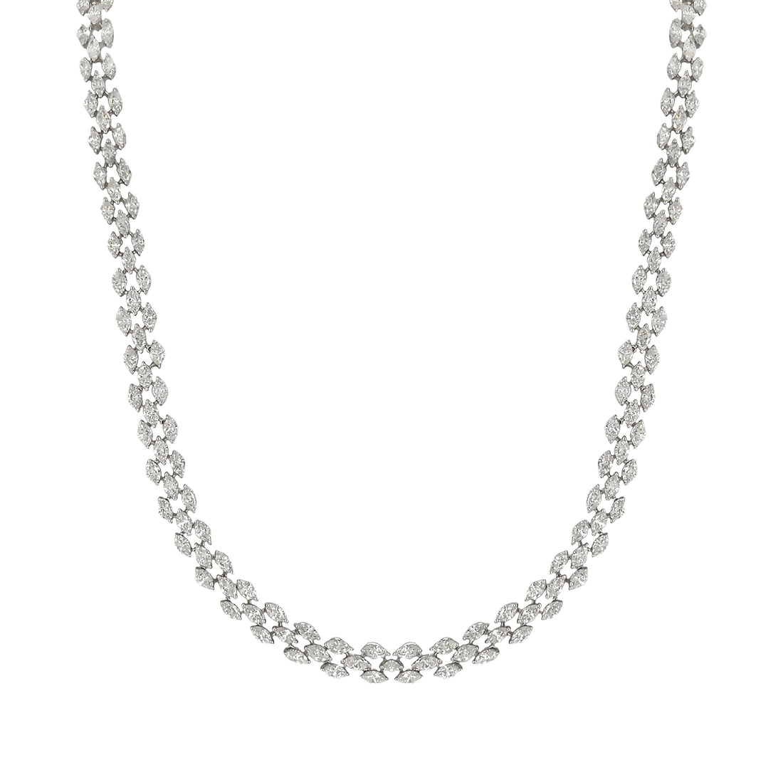18kt White Gold Diamond Tennis Necklace