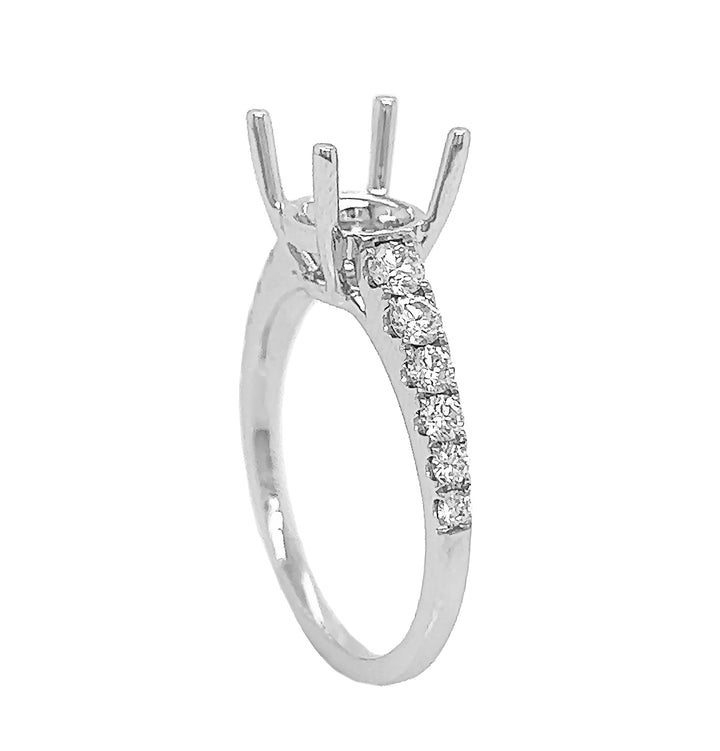 18kt Yellow Gold Diamond Semi-mount