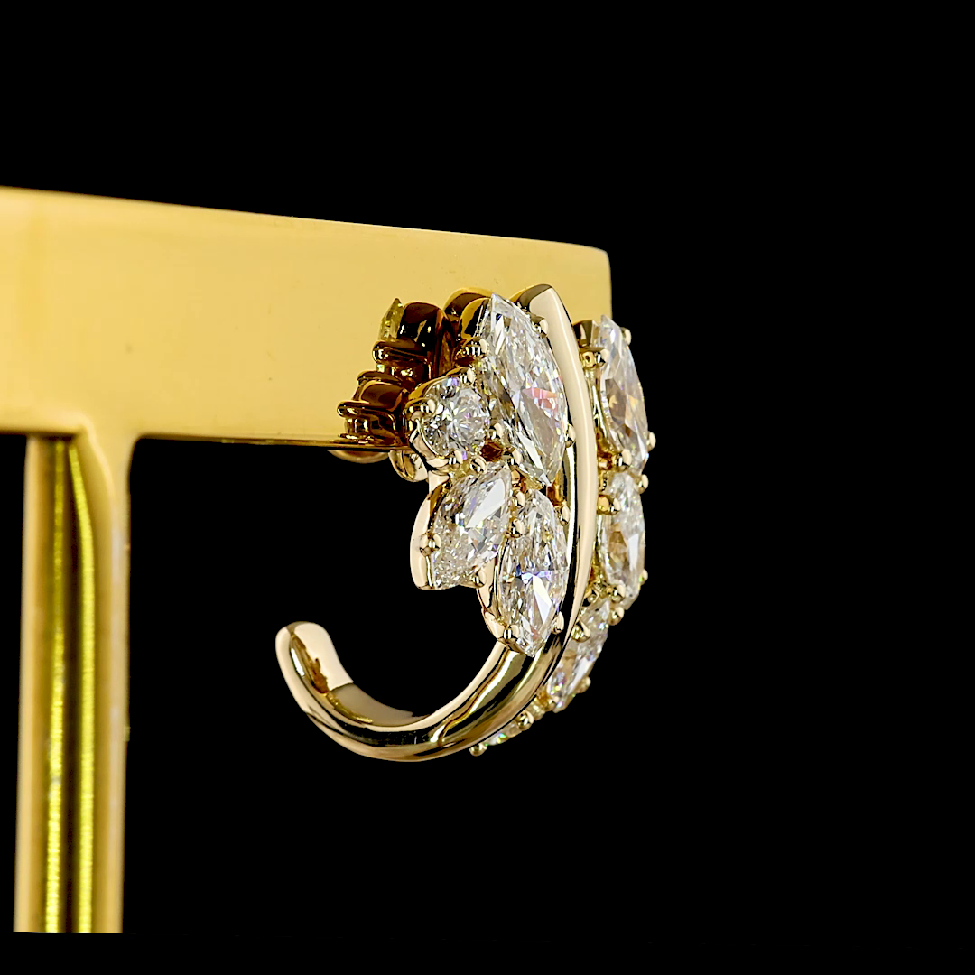 14kt Yellow Gold Lab Diamond Earring
