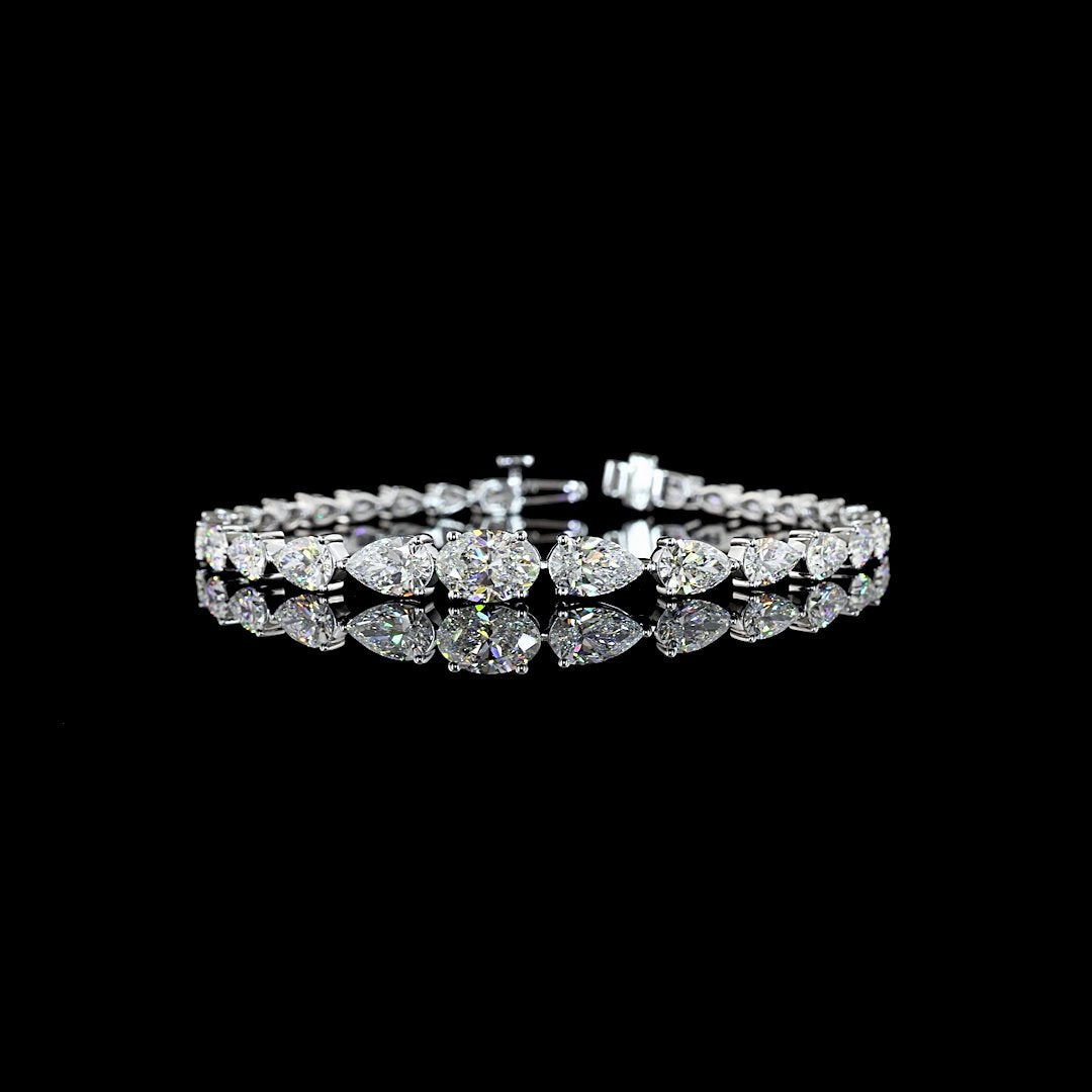 14kt White Gold Lab Diamond Tennis Bracelet