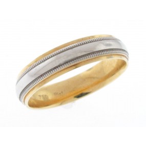 Platinum And 18kt Yellow Gold Men's Band
