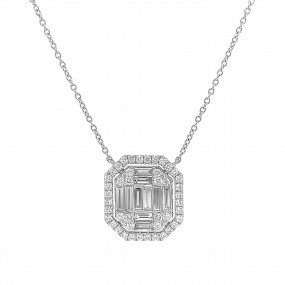 18kt White Gold Diamond Pendant 