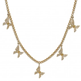 18kt Yellow Gold Diamond Necklace