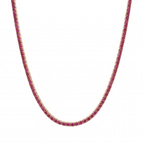 18kt Rose Gold Ruby Necklace